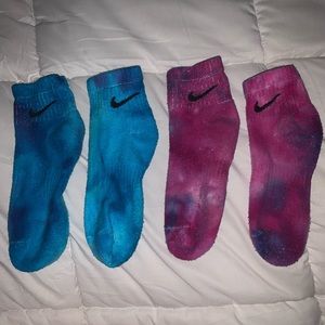 Tie dye nike socks
